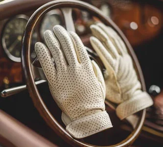 Crochet Leather Driving Gloves