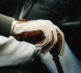 Fingerless Leather Driving Gloves