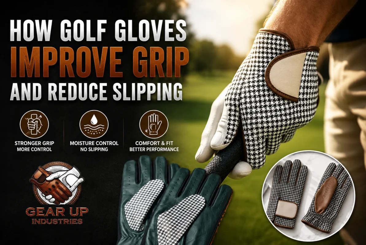 Golf gloves improve grip and reduce slipping with secure fit and moisture control